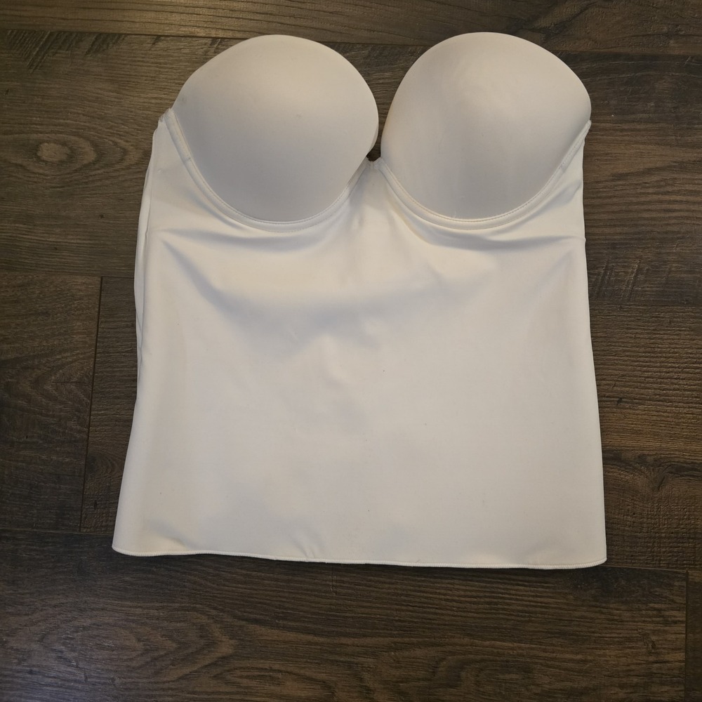 Felina 36B Bustier Bra White Push Up‎ Corset Wedding Prom Bridal Lingerie